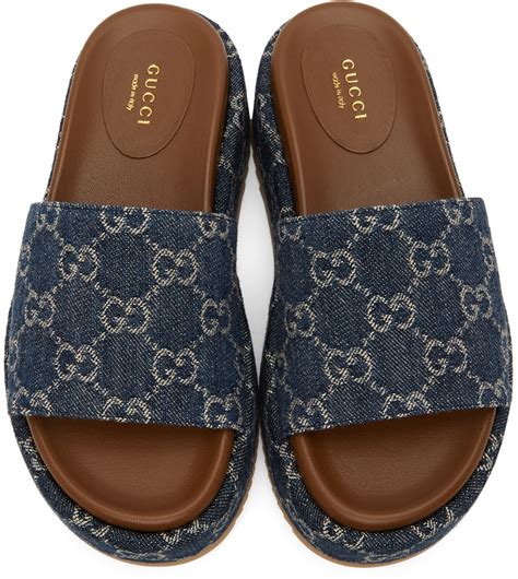 gucci slippers denim|gucci slippers expensive.